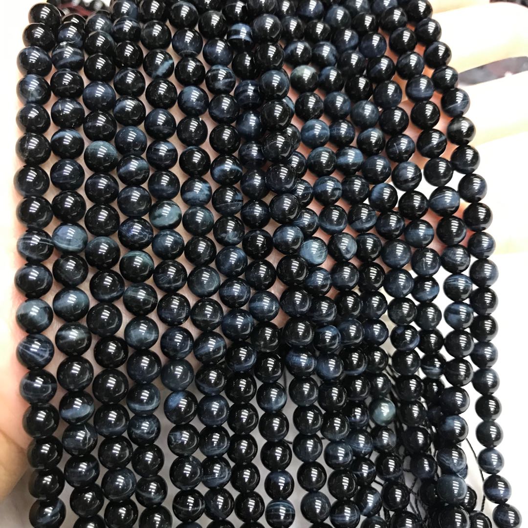 Natural Blue Tiger Eye Beads 6-12Mm | Top Grade Round Gemstone Strand | Diy Jewelry Making Supplies