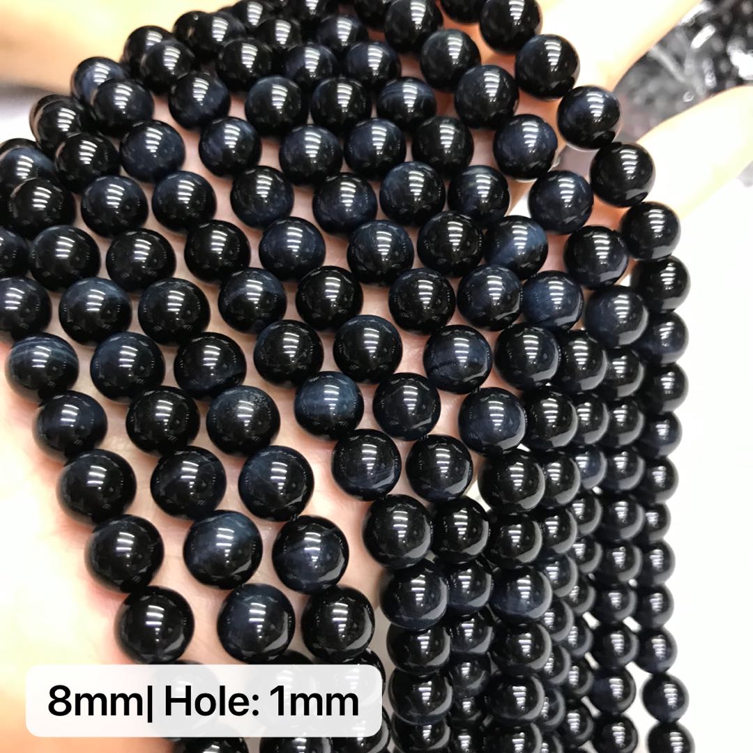 Natural Blue Tiger Eye Beads 6-12Mm | Top Grade Round Gemstone Strand | Diy Jewelry Making Supplies