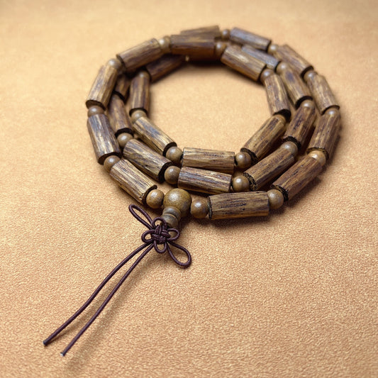 Handmade Kalimantan Vietnam Agarwood Prayer Mala Beads | Authentic Meditation And Buddhism Zen Jewelry