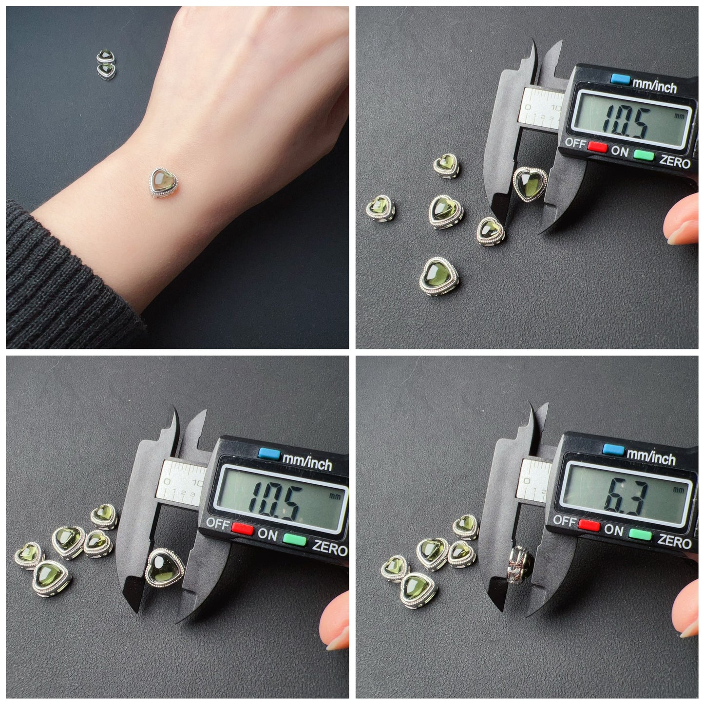 Cute Part – Handmade Heart Shape Moldavite Pandora’S Box Charm Pendant With 925 Sterling Silver