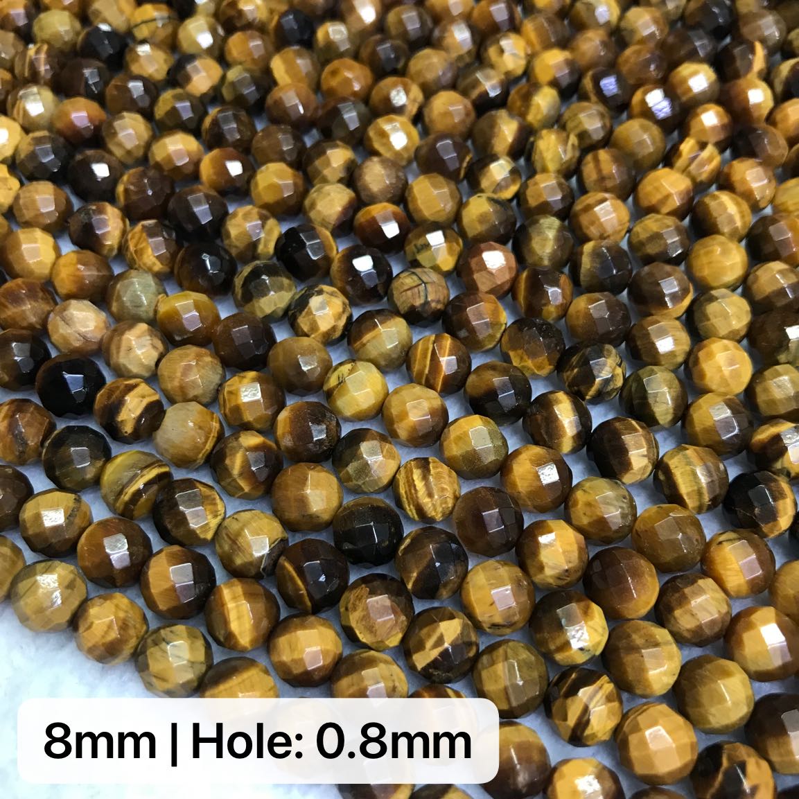 Natural Brown Tiger Eye Gemstone Beads | 6-12Mm 64 Cut Faceted Round | Diy Jewelry Making Supplies | Bracelet Necklace Crafting Strand