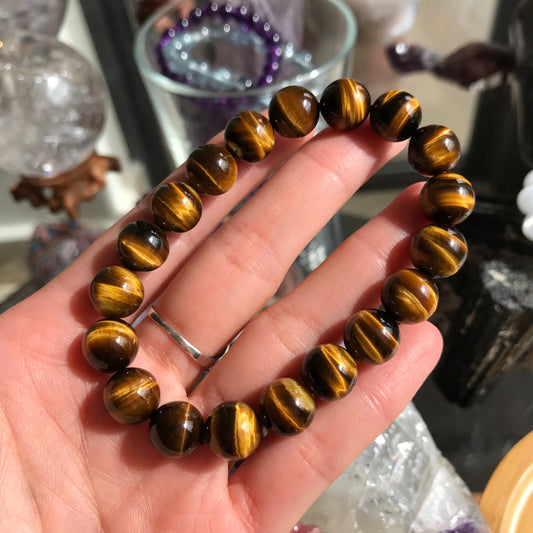 Premium Brown Tiger Eye Bracelet | 10Mm Beads Healing Stone Jewelry For Men Women | Boost Energy And Style