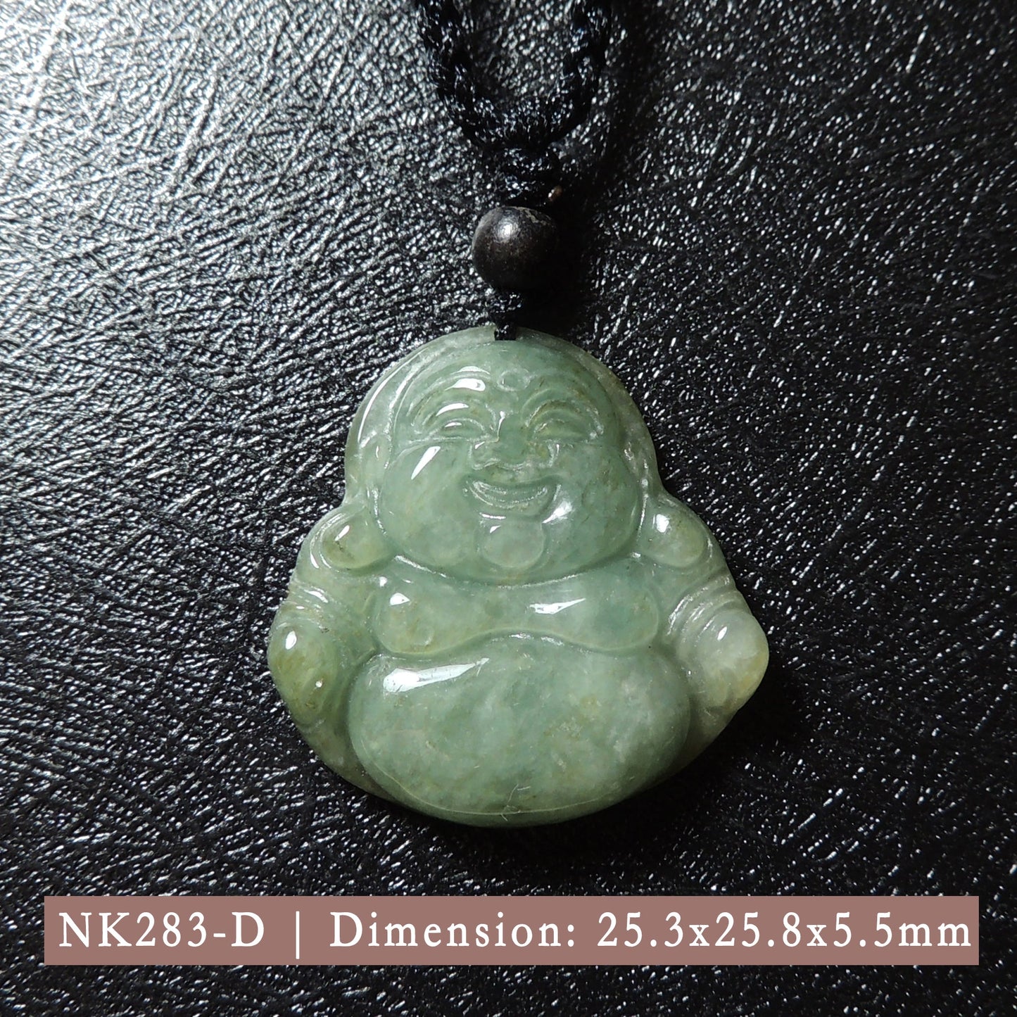 Genuine Jade Pendant Maitreya Happy Buddha Braided Necklace Best Blessing Gift Item For Protection Love