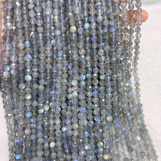 Natural Faceted Labradorite Loose Bead Strands For Diy Jewelry Project