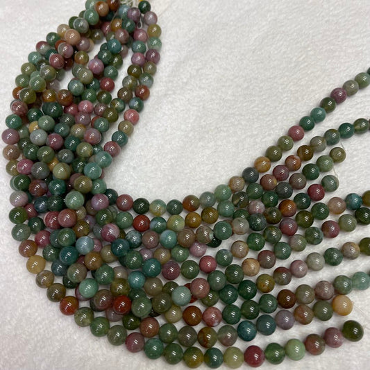 Natural High-Quality Indian Jasper Agate Round Bead Strands Jewelry Findings