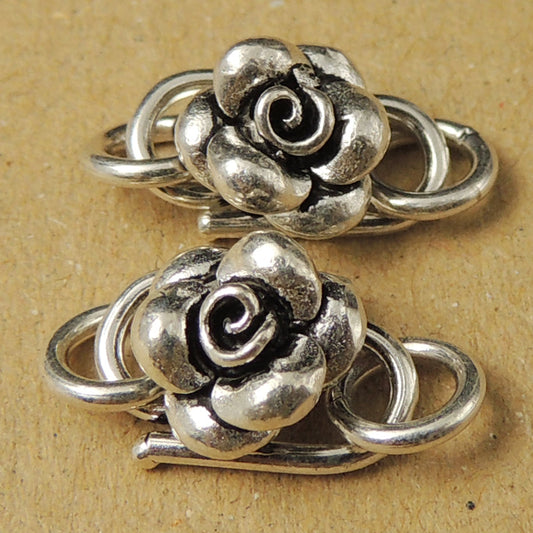 925 Sterling Silver Vintage Rose S-Clasp – Ideal For Handmade Diy Jewelry Projects