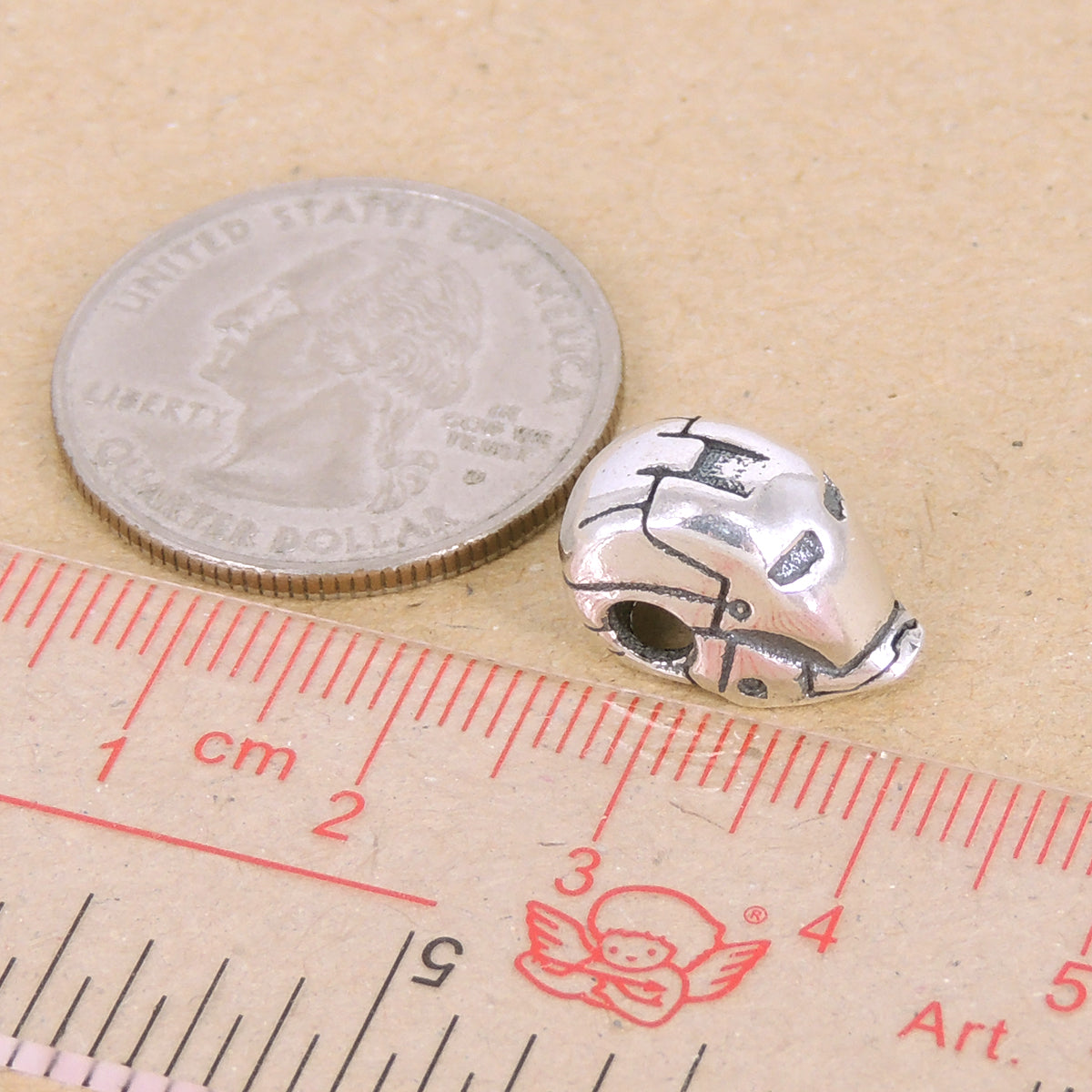 925 Sterling Silver Iron Man Bead Charm | Unique Superhero Diy Jewelry Craft Finding