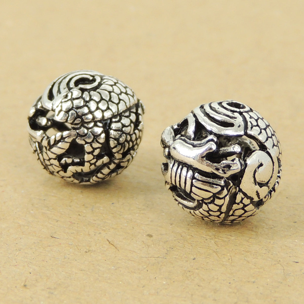 925 Sterling Silver Dragon Bead Charm – Unique Diy Jewelry Craft Supply