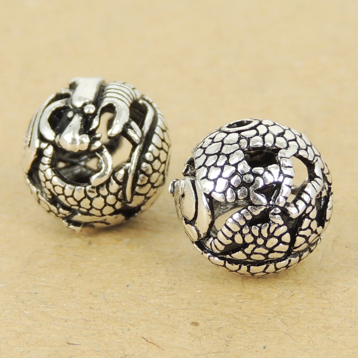 925 Sterling Silver Dragon Bead Charm – Unique Diy Jewelry Craft Supply