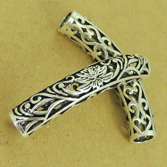 925 Sterling Silver Lotus Charm | Diy Jewelry Making Supply | Spiritual Protection Talisman For Handmade Jewelry