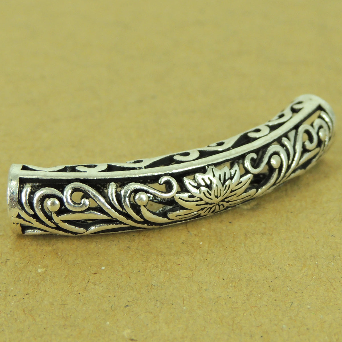 925 Sterling Silver Lotus Charm | Diy Jewelry Making Supply | Spiritual Protection Talisman For Handmade Jewelry