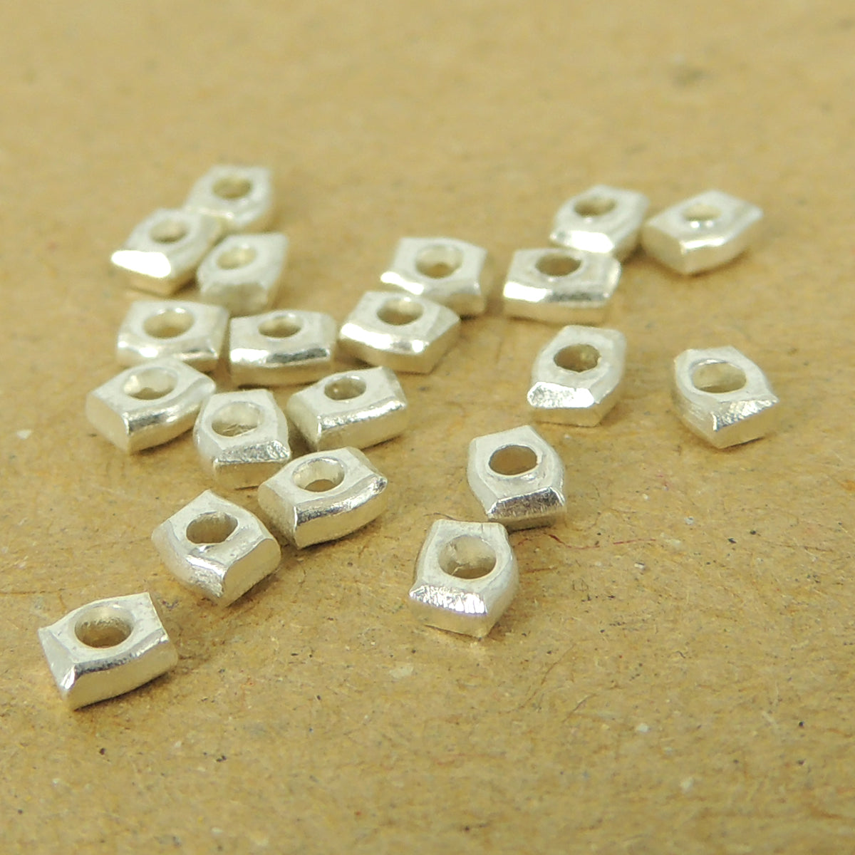 30 Pcs 925 Sterling Silver Nugget Beads – Premium Diy Jewelry Making Supply
