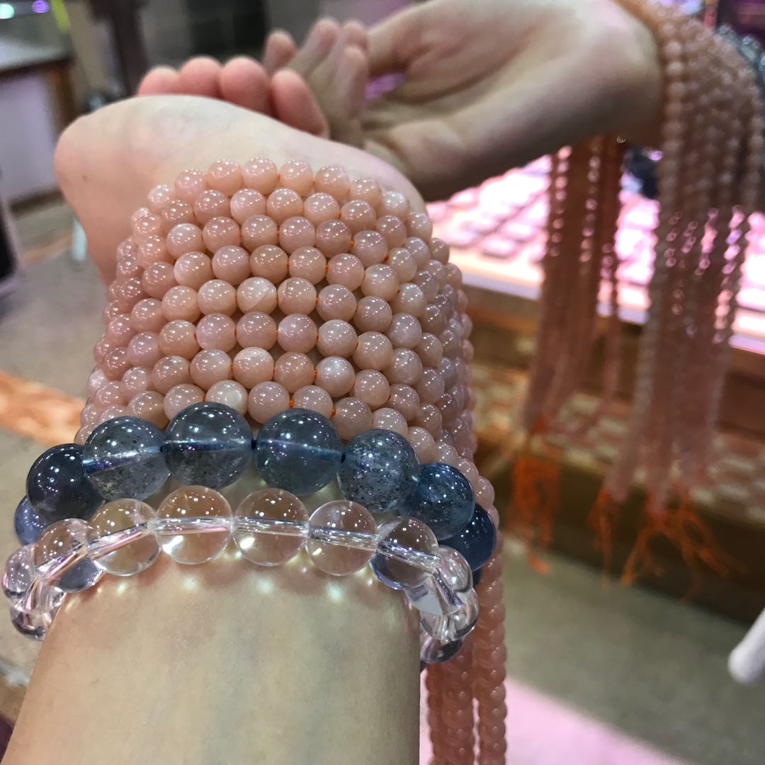 6Mm Natural Best Flash Peach Moonstone Round Bead Strands For Diy Jewelry Project