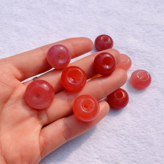 Natural Yanyuan Agate Donut Shape Charms For Diy Jewelry Projects