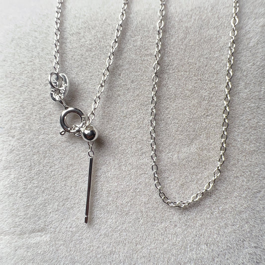 925 Sterling Silver Cross Chain With 18K White Gold Plated Handmade Diy Jewelry Making Supply