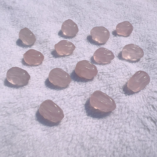Cute Parts – Natural Rose Quartz Year Of Rabbit Charms For Diy Jewelry Project