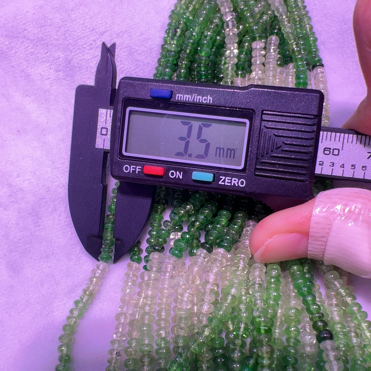 3.5Mm Natural High-Quality Tsavorite Rondelle Bead Strands For Diy Jewelry Projects
