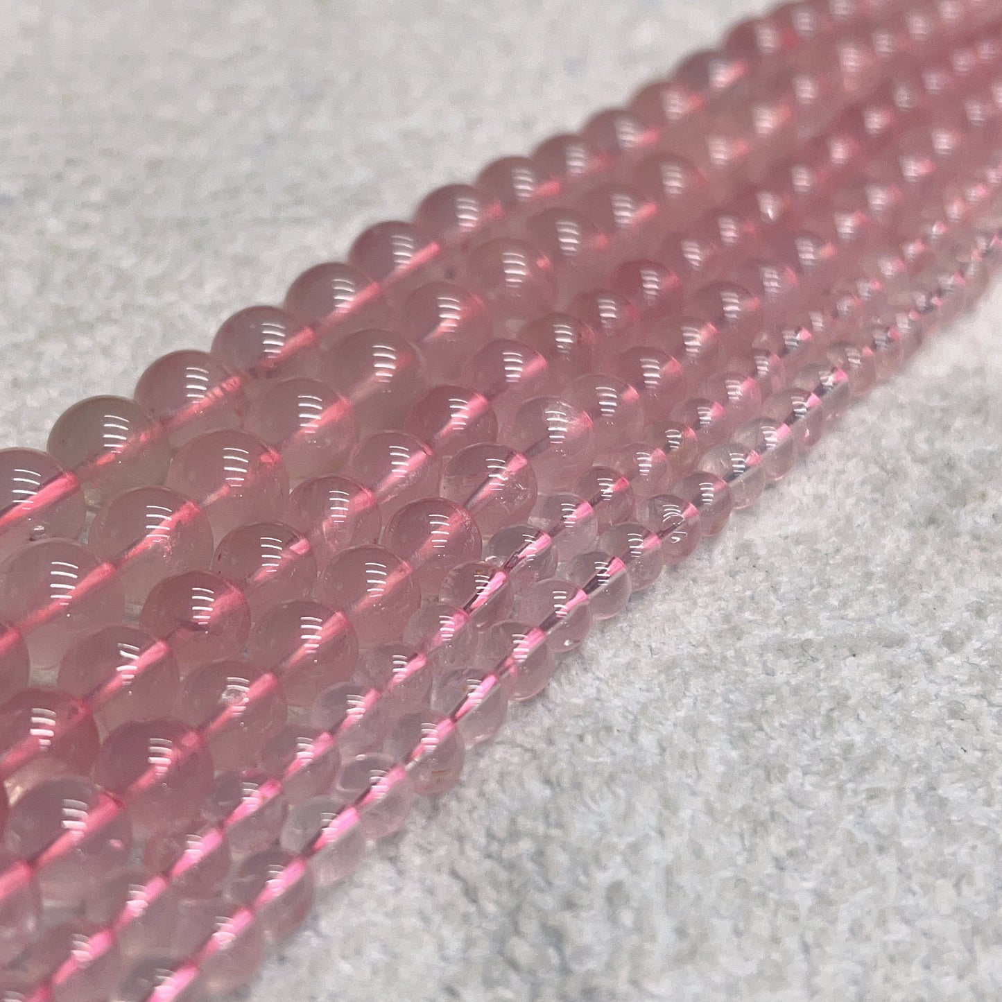 6Mm 8Mm 10Mm Best Quality In Strands Natural Mozambique Rose Quartz Round Beads For Diy Jewelry Projects