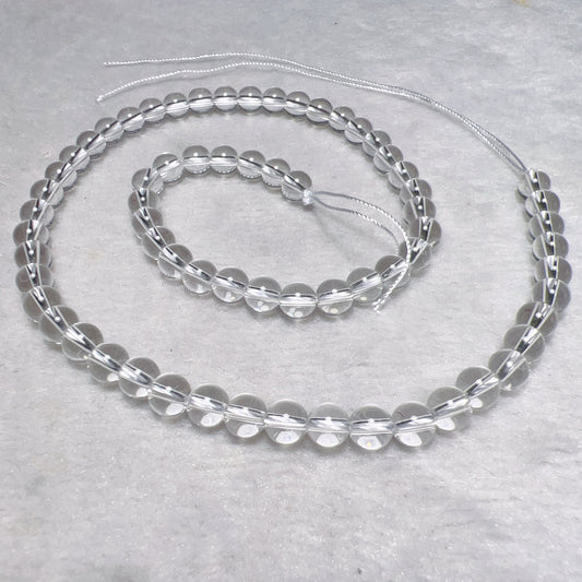 6Mm Natural Clear Quartz Round Bead Strands – Premium Quality For Diy Jewelry Projects