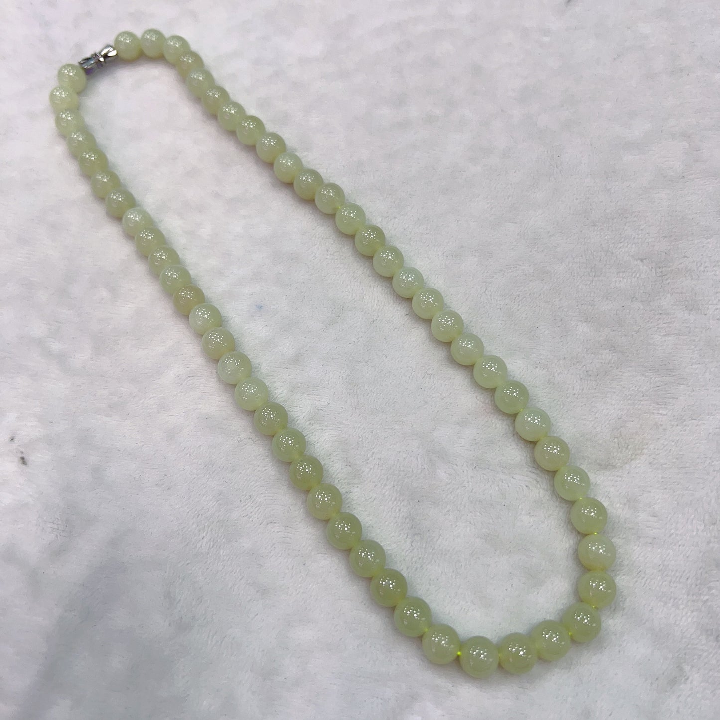 8Mm Natural Yellow Nephrite Round Bead Necklace Strands For Diy Jewelry Projects
