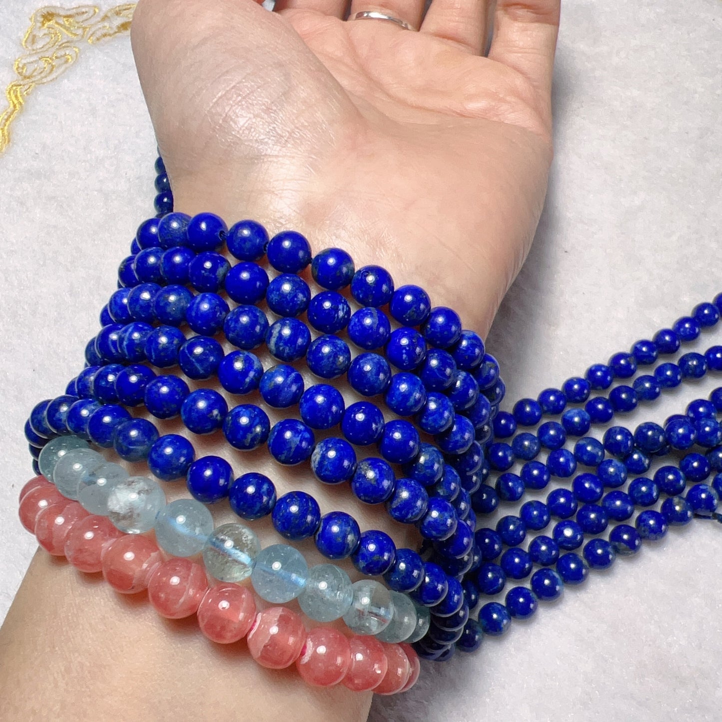 6Mm Natural Lapis Lazuli Round Bead Strands Jewelry Findings For Diy Projects