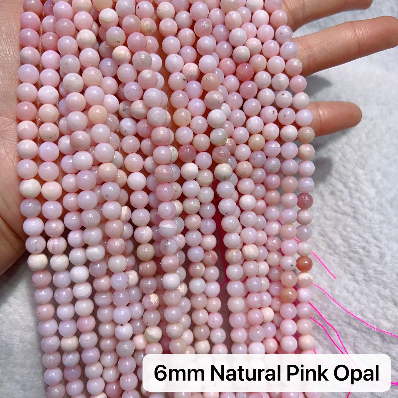 6Mm – 8Mm Natural Pink Opal Round Bead Strands For Diy Jewelry Project