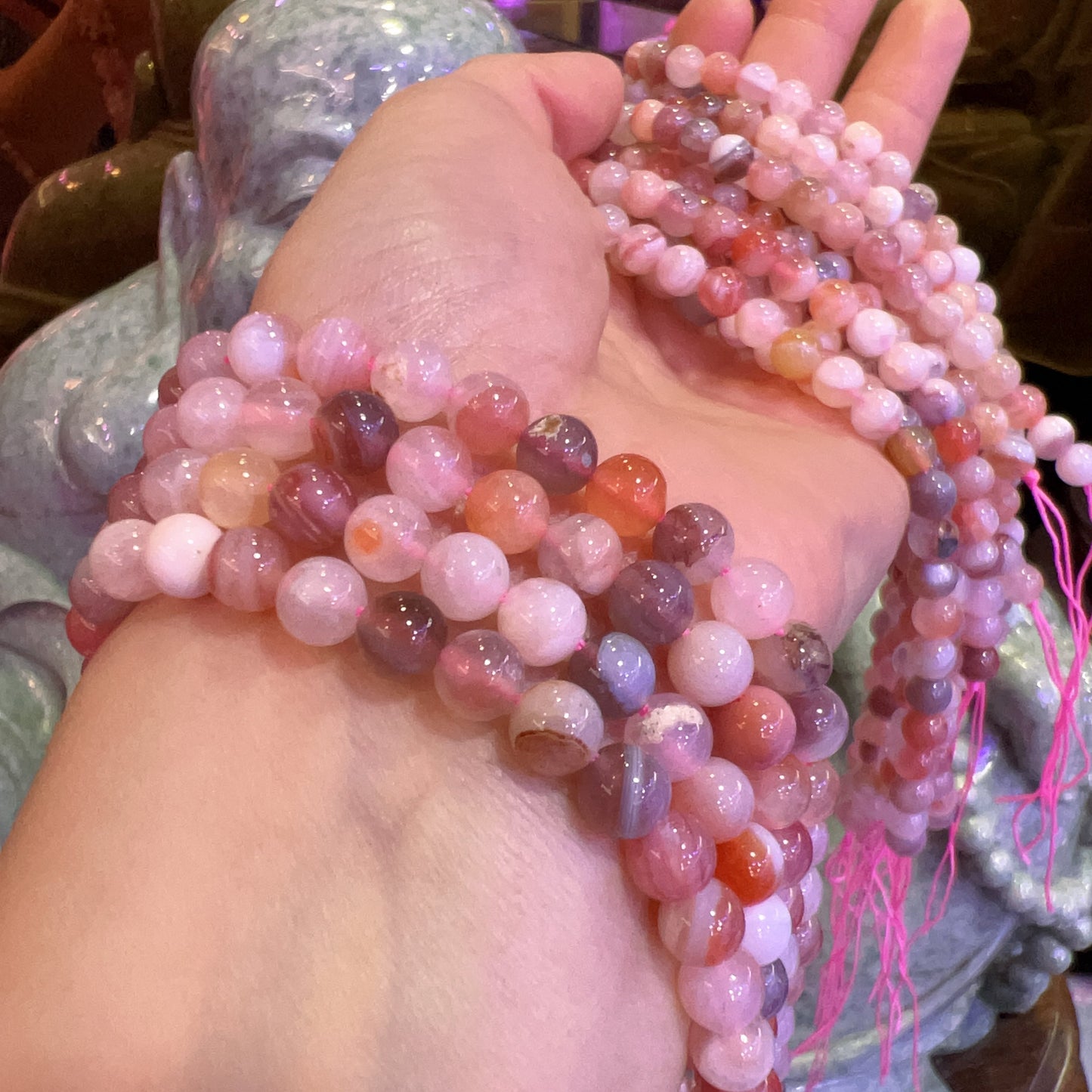 6Mm Natural Rare Pink Botswana Agate Round Beads Strands For Diy Jewelry Projects