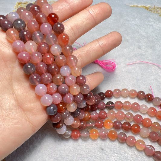 Natural 8Mm Rare Pink Botswana Agate Round Bead Strands For Diy Jewelry Project