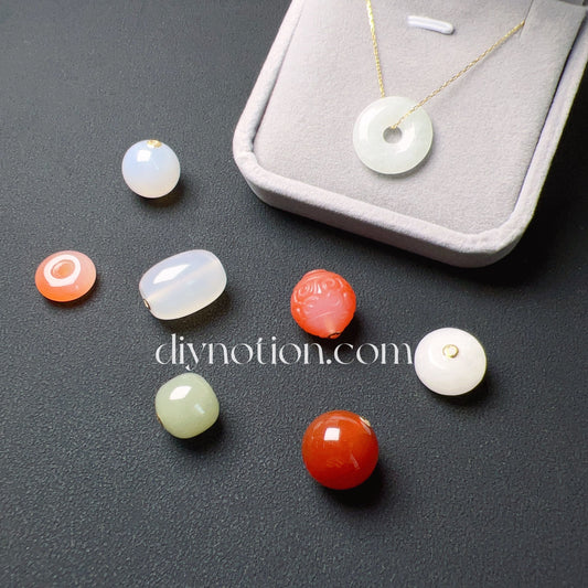 Make Your Own Creation – 18K Yellow Gold Necklace With Healing Stone Charms
