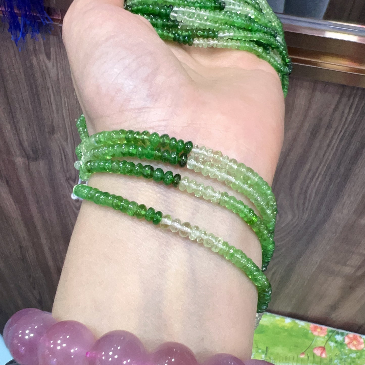 3.5Mm Natural High-Quality Tsavorite Rondelle Bead Strands For Diy Jewelry Projects