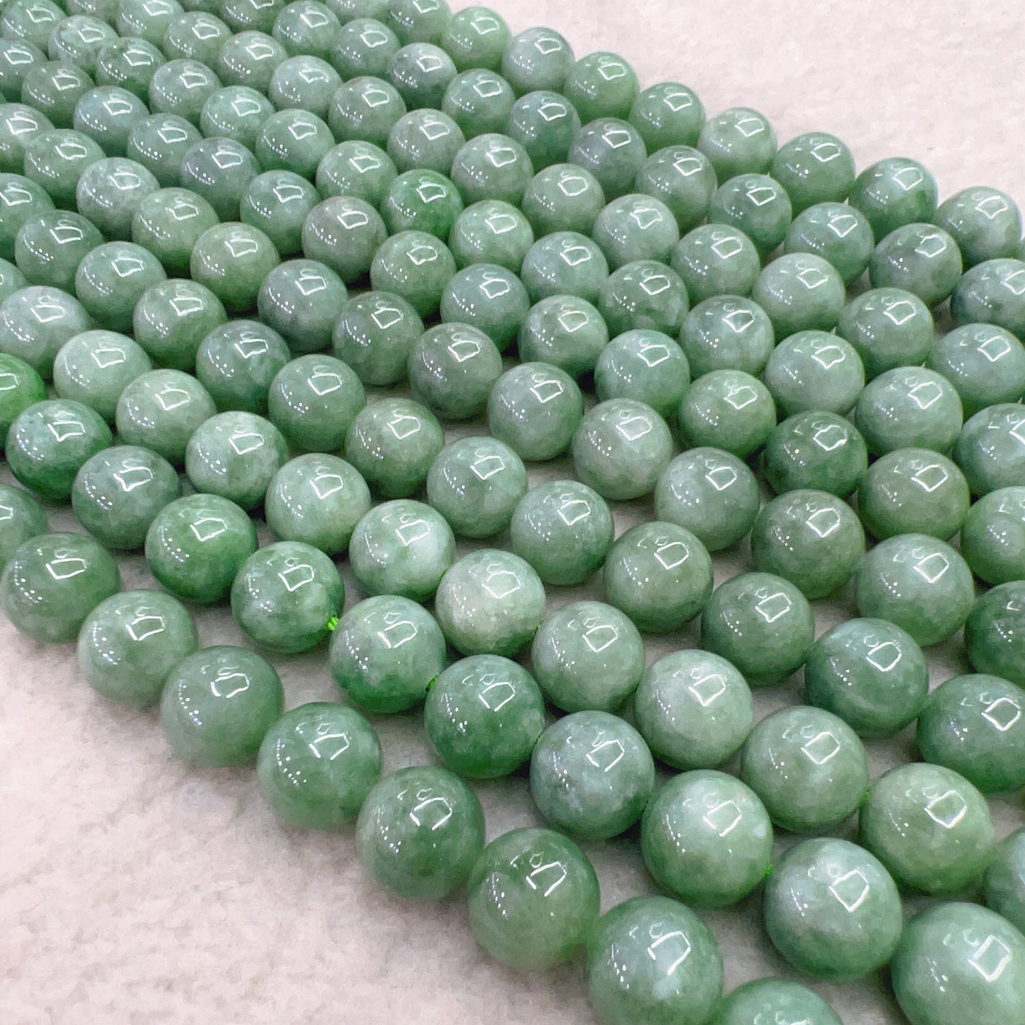 Best Quality In Strands 10Mm Genuine Jadeite Beads | Natural Green Round Gemstone | Diy Jewelry Making Supplies
