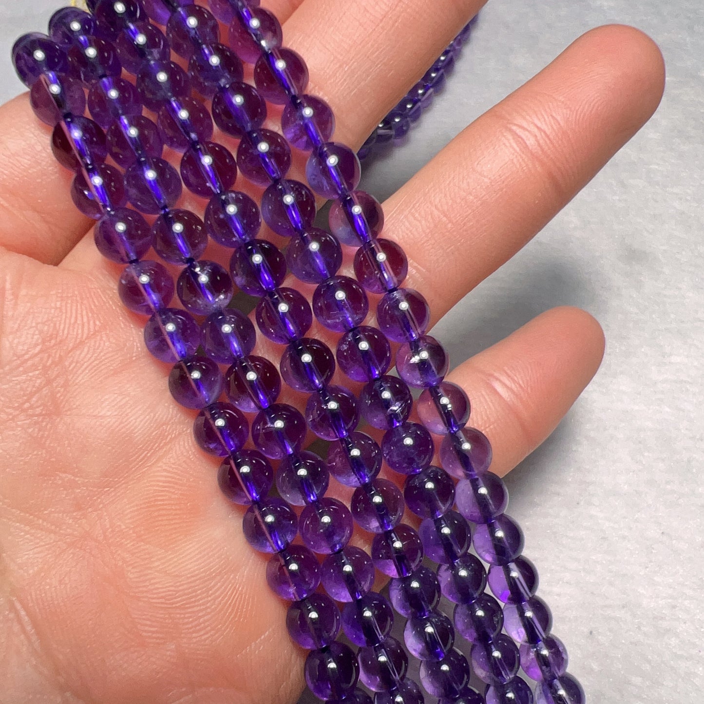 Nice Color – 6Mm Natural Amethyst Round Bead Strands Diy Jewelry Project