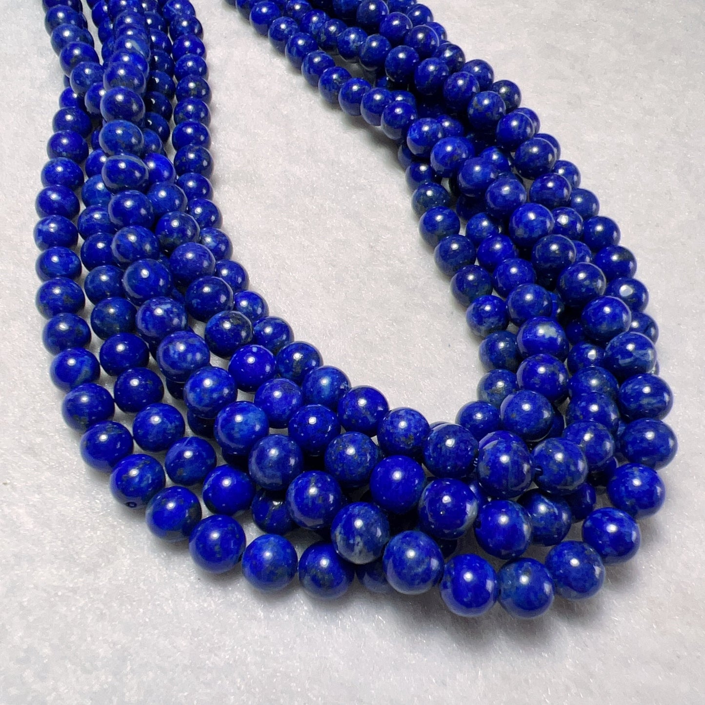 6Mm Natural Lapis Lazuli Round Bead Strands Jewelry Findings For Diy Projects