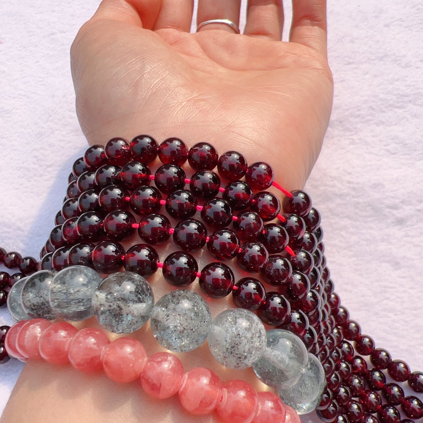 6 – 6.5Mm Natural Almandine Red Garnet Round Bead Strands For Diy Jewelry Project