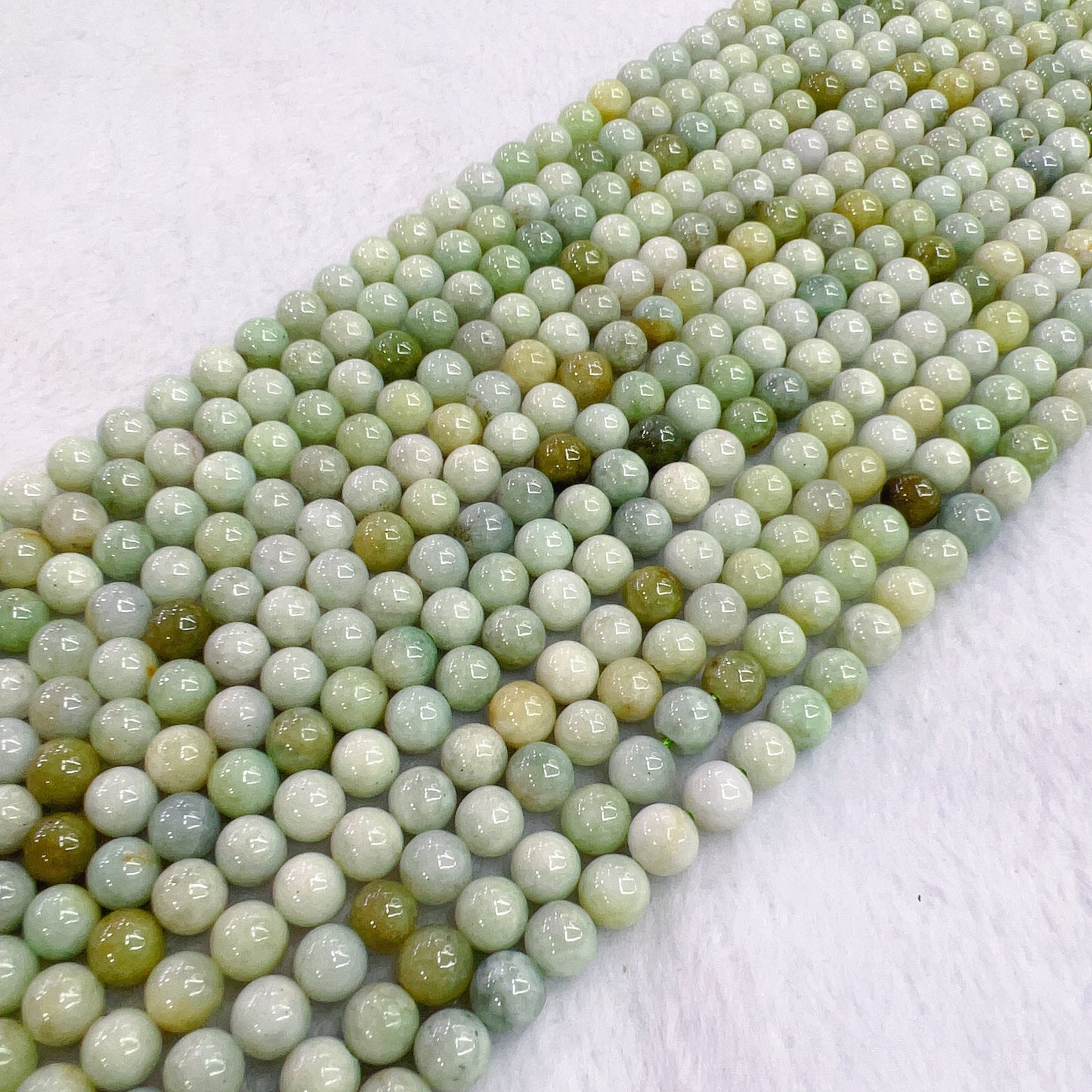 8Mm Genuine Assorted Jadeite Round Bead Strands Diy Jewelry Project