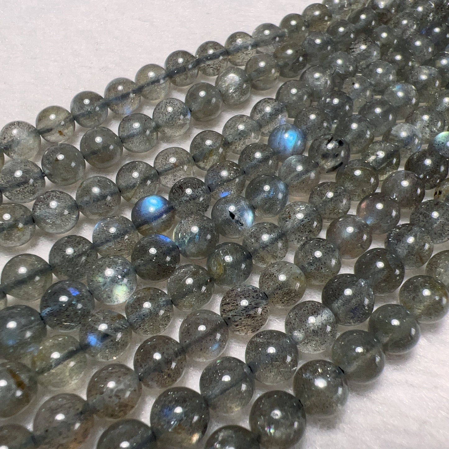 6Mm Natural Labradorite Loose Bead Strands For Diy Jewelry Project