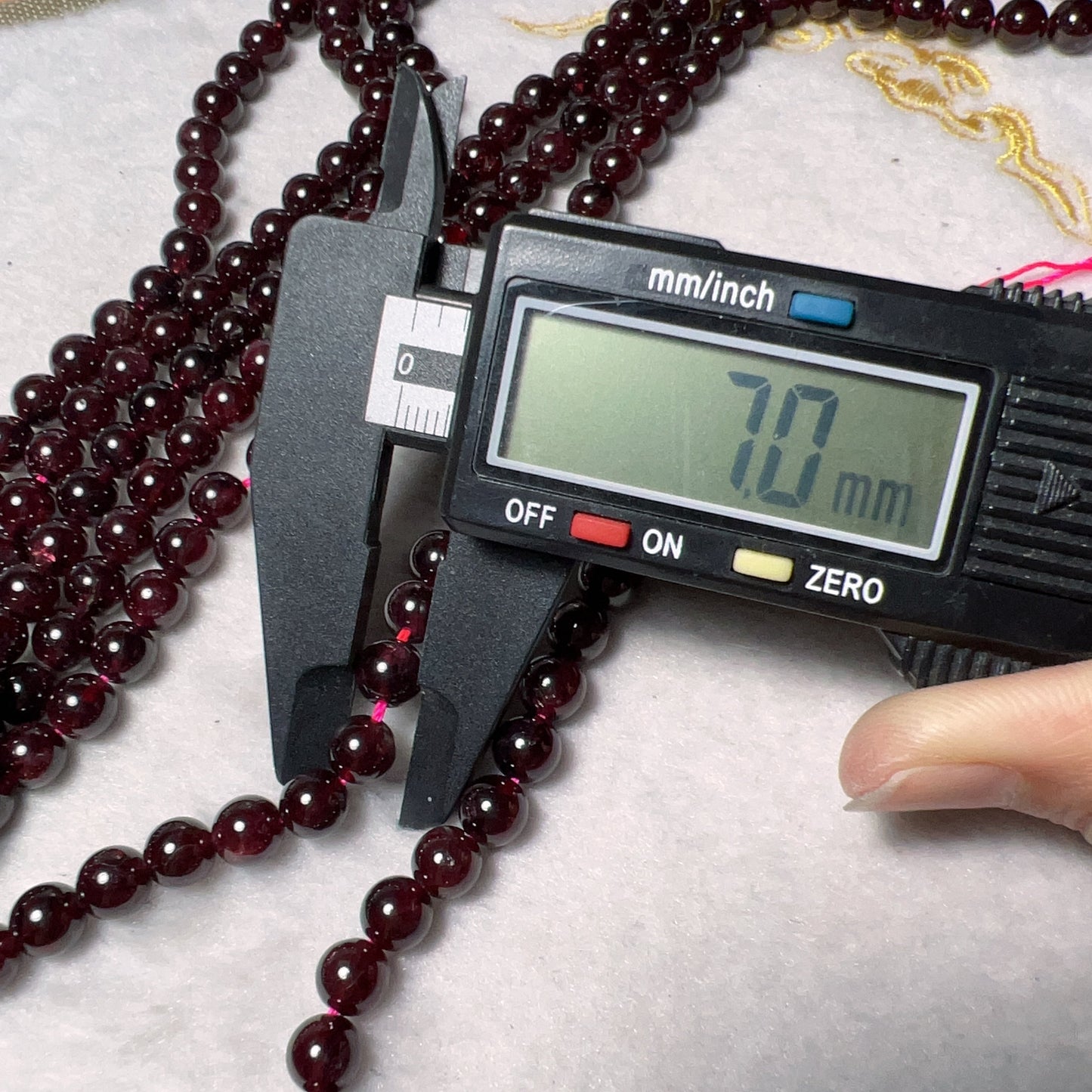 7Mm Natural Almandine Red Garnet Round Bead Strands For Diy Jewelry Project