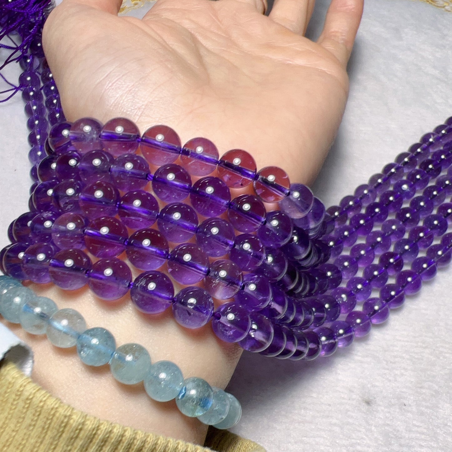 Nice Color – 8Mm Natural Amethyst Round Bead Strands Diy Jewelry Project