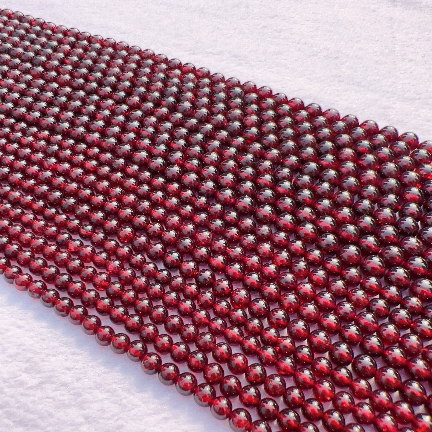 5 – 5.5Mm Natural Almandine Red Garnet Round Bead Strands For Diy Jewelry Project