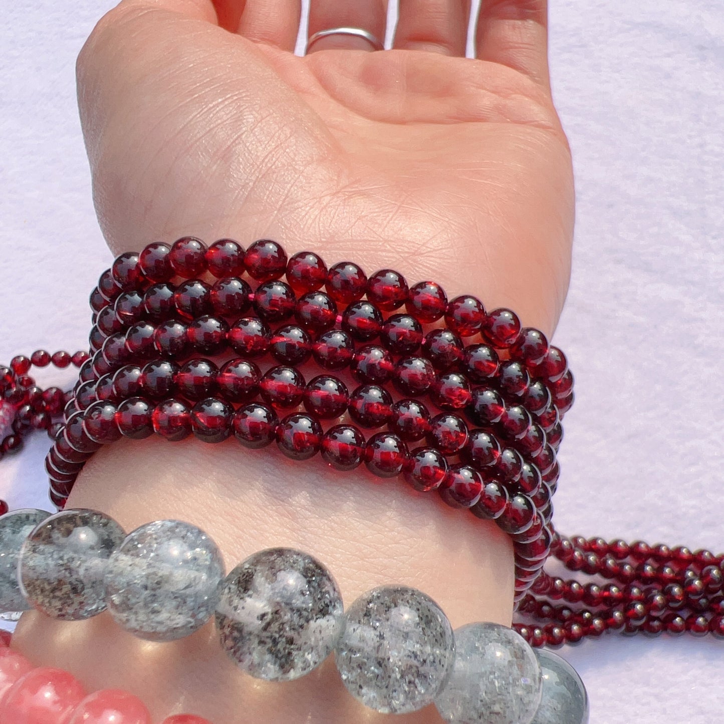 4 – 4.5Mm Natural Almandine Red Garnet Round Bead Strands For Diy Jewelry Project