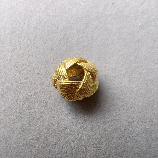 18K Yellow Gold Twist Beads Charms For Diy Jewelry Projects