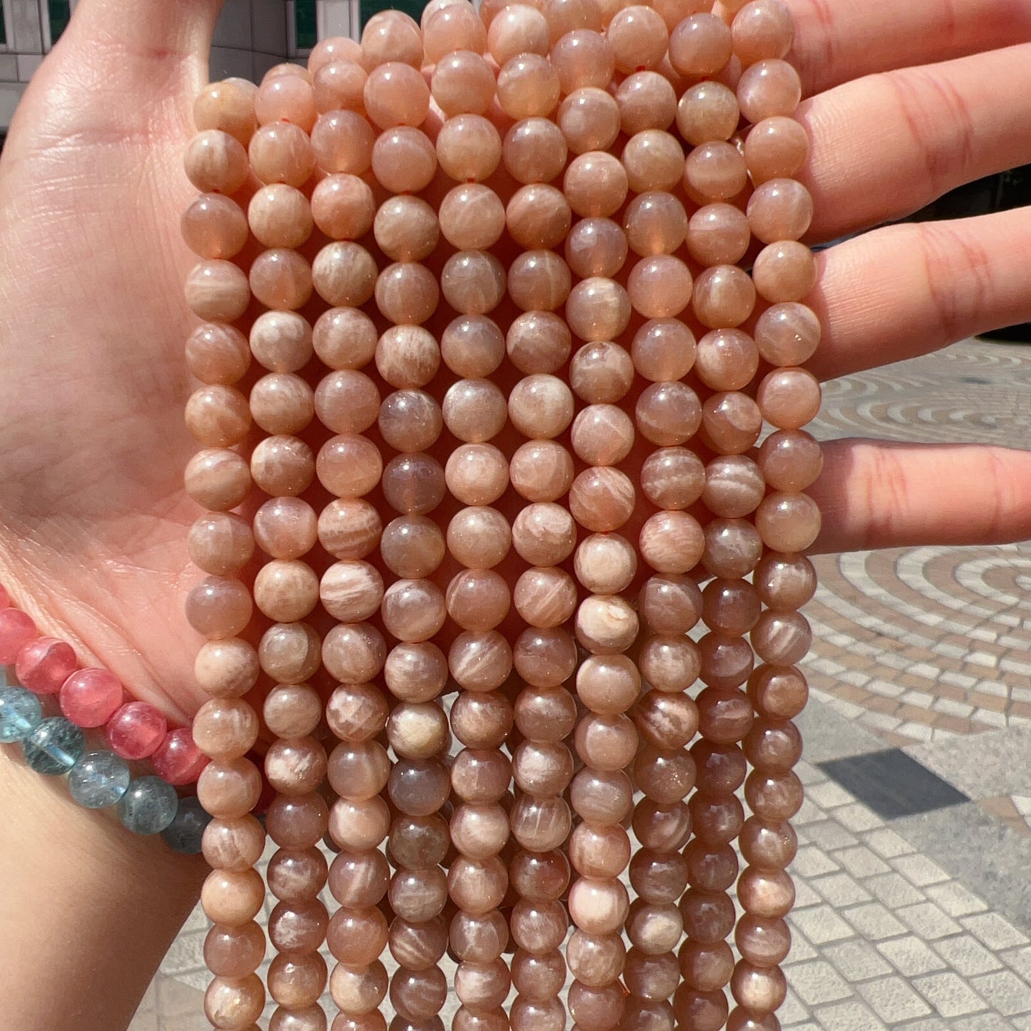 8Mm Natural Sunstone Loose Bead Strands For Diy Jewelry Project