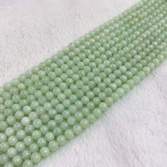 Nice Color – 6Mm Genuine Jadeite Round Bead Strands Diy Jewelry Making Project