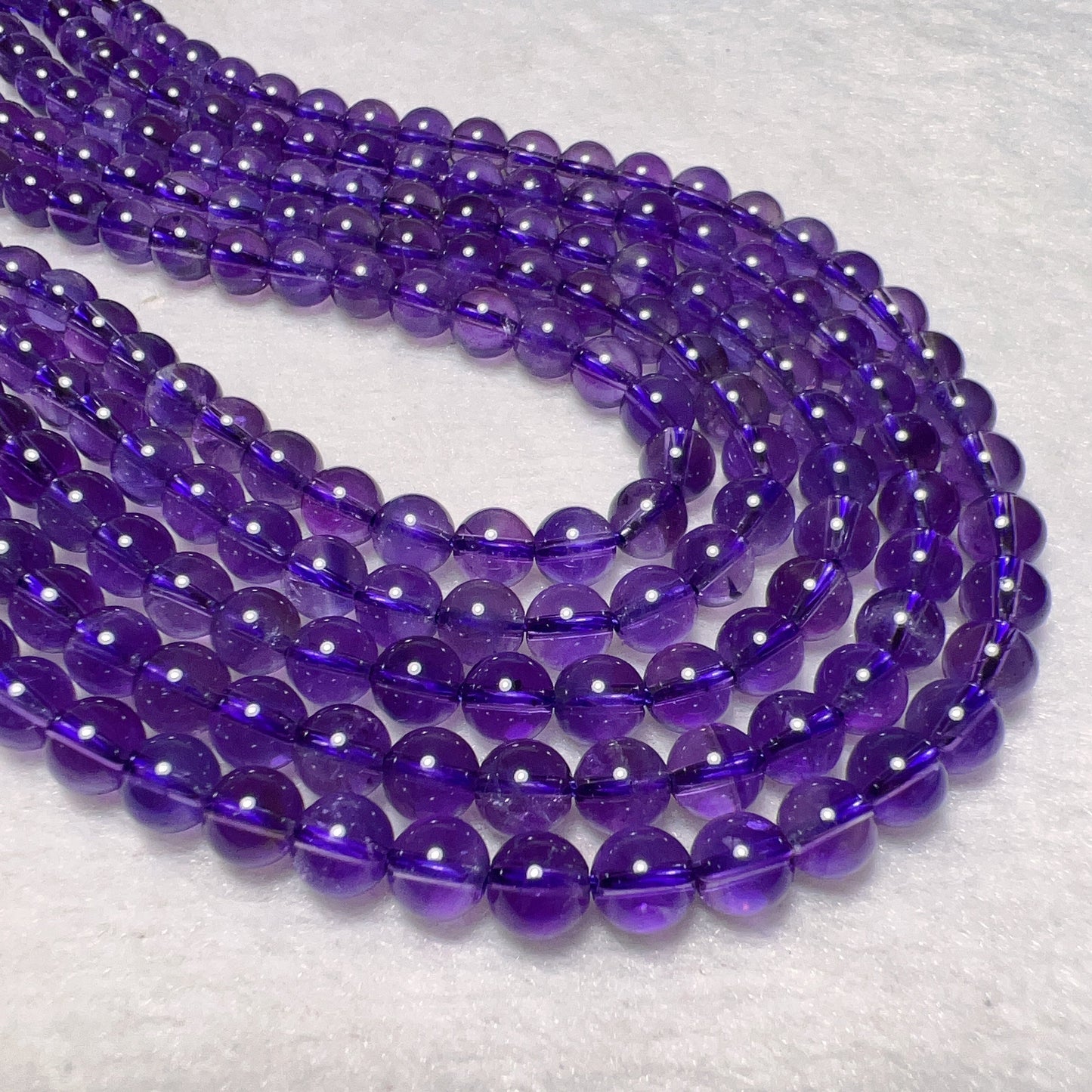 Nice Color – 6Mm Natural Amethyst Round Bead Strands Diy Jewelry Project