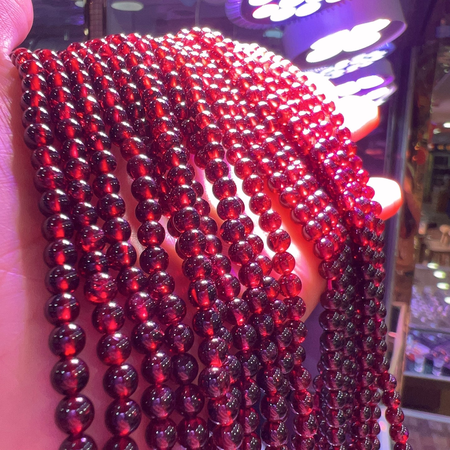 4 – 4.5Mm Natural Almandine Red Garnet Round Bead Strands For Diy Jewelry Project