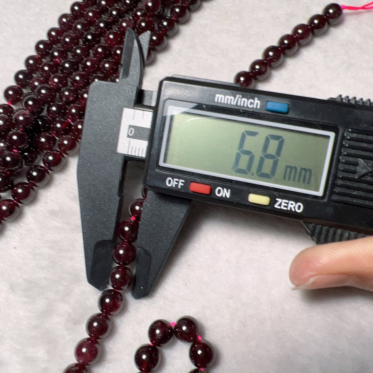 7Mm Natural Almandine Red Garnet Round Bead Strands For Diy Jewelry Project