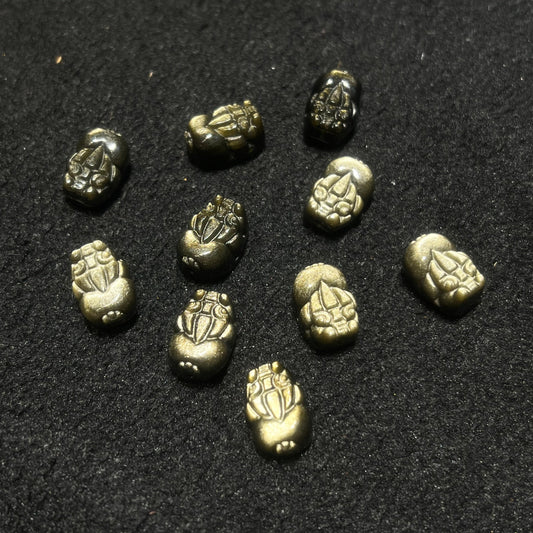 Top-Grade Natural Gold Sheen Pixiu Bead Charms For Diy Jewelry Project