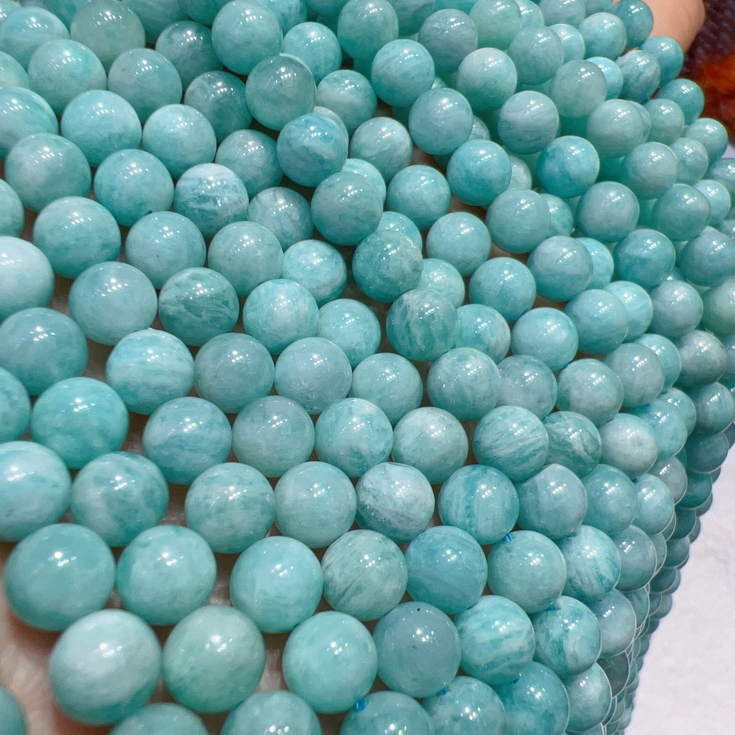 6Mm Old Mine Natural Amazonite Round Bead Strands Diy Jewelry Project