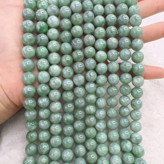 Best Quality In Strands 10Mm Genuine Jadeite Beads | Natural Green Round Gemstone | Diy Jewelry Making Supplies