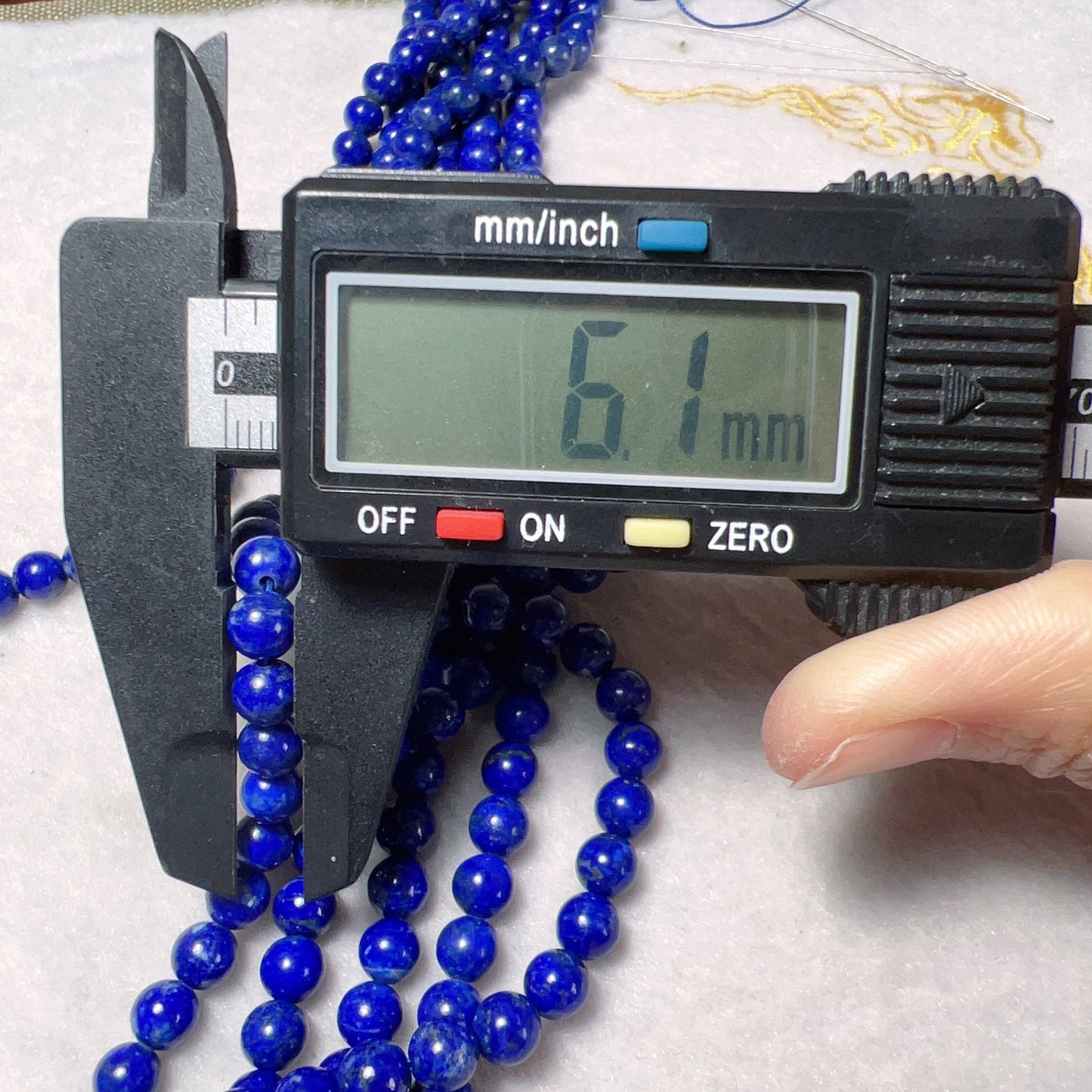 6Mm Natural Lapis Lazuli Round Bead Strands Jewelry Findings For Diy Projects